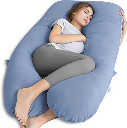 Maternity Pillow | Full Body Support Pillow With Inner - Ball Fiber Filled | U-Shaped - Fine Quality