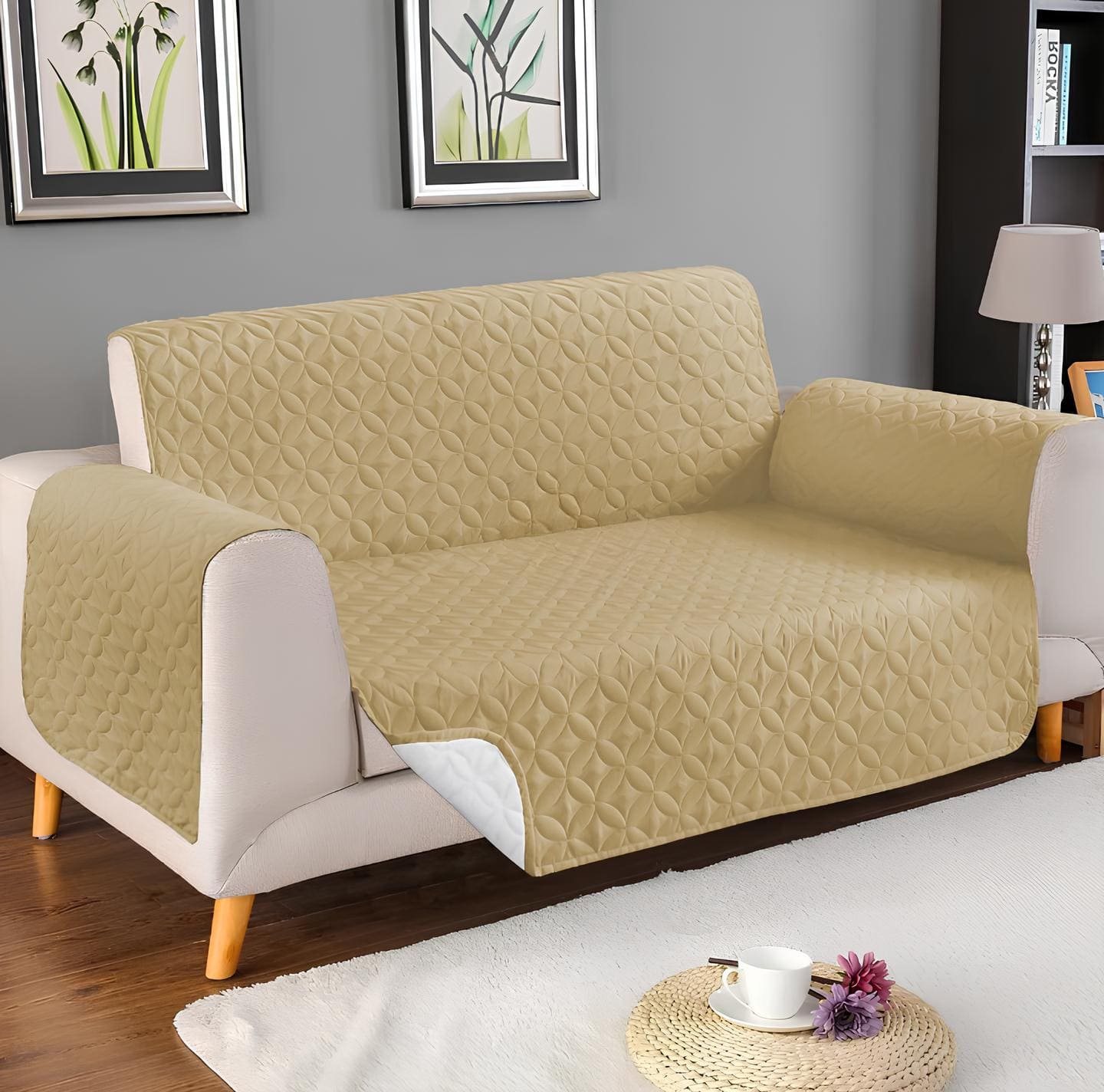 Ultrasonic Quilted Sofa Cover