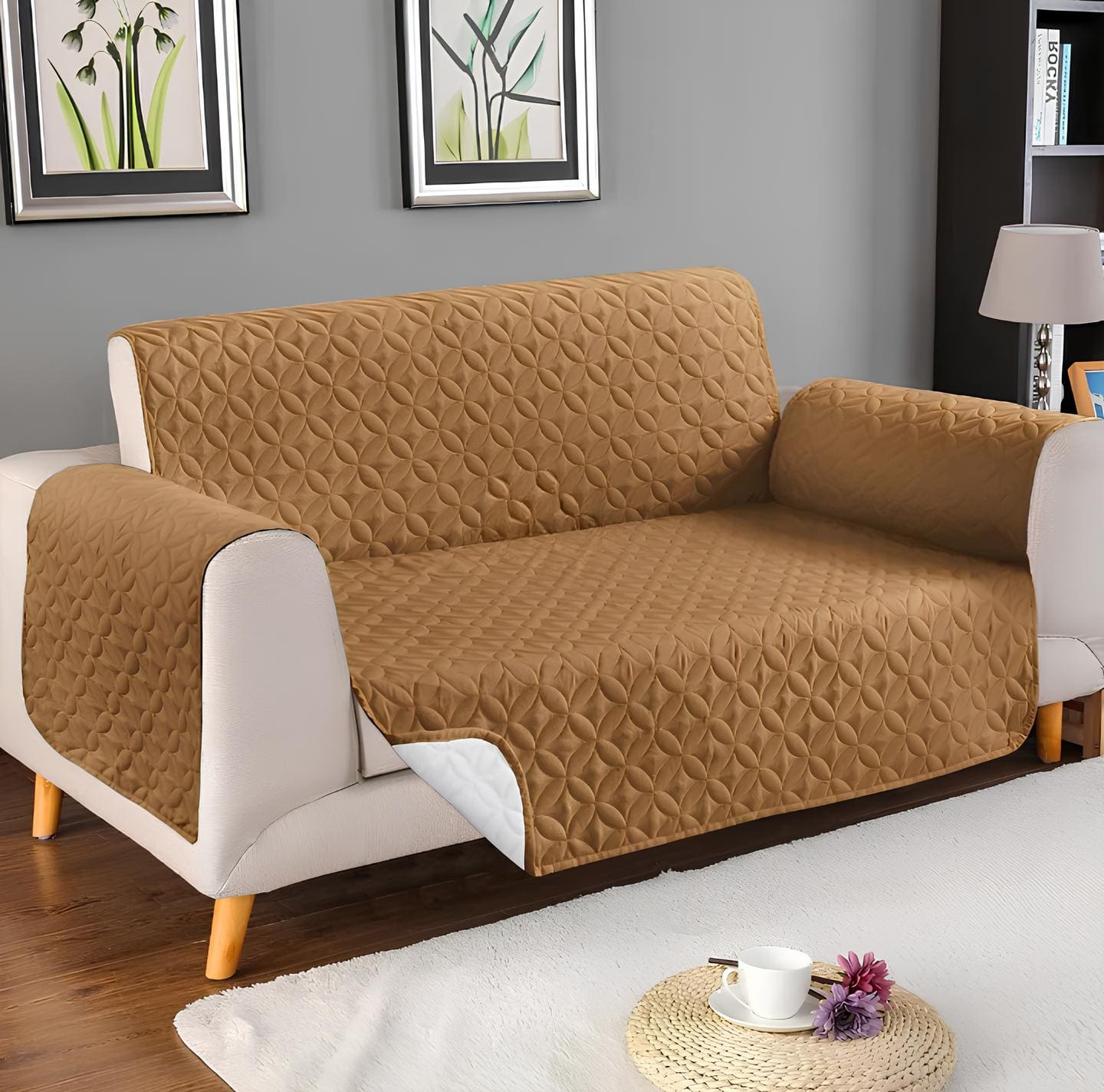 Ultrasonic Quilted Sofa Cover