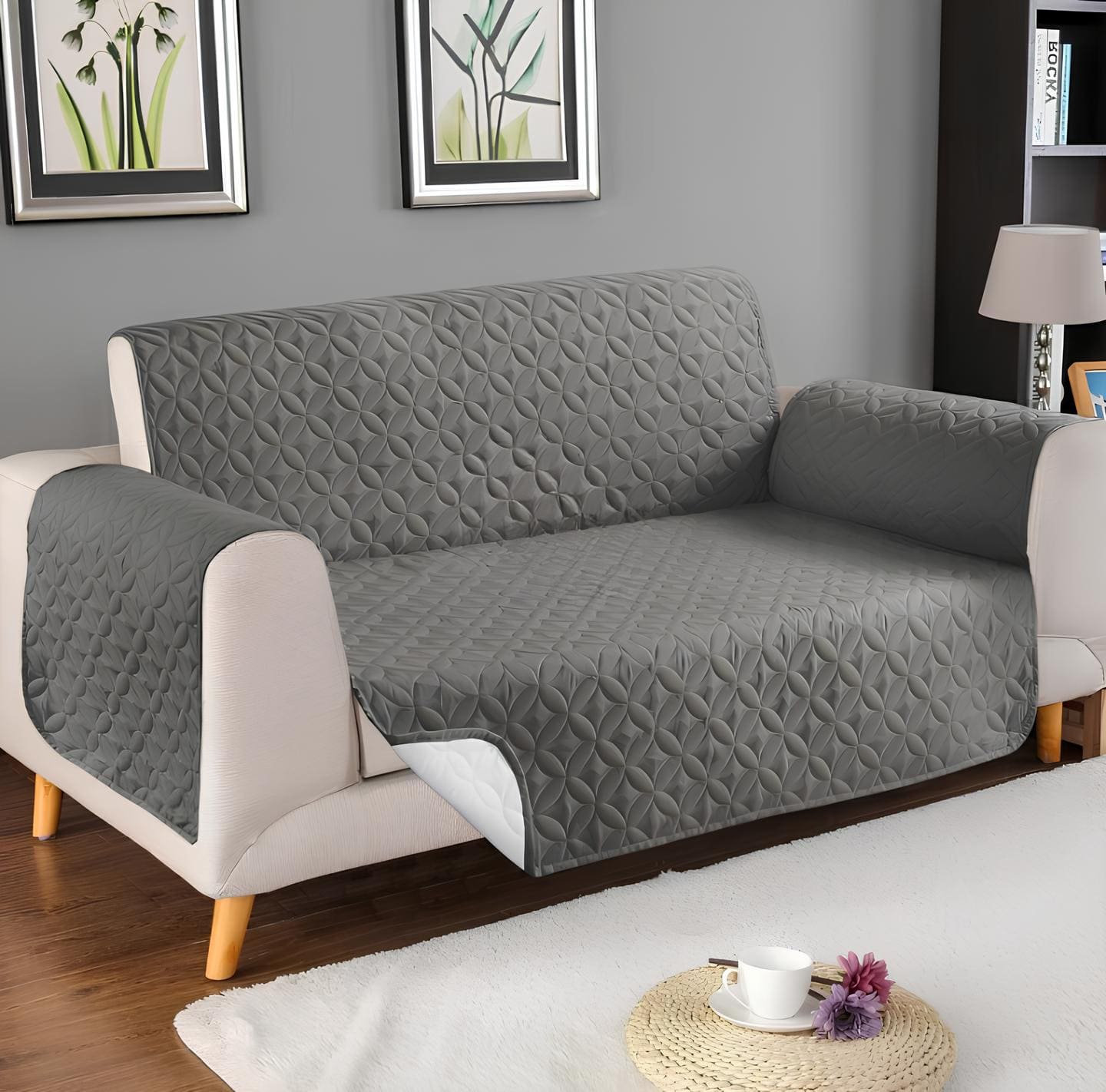 Ultrasonic Quilted Sofa Cover