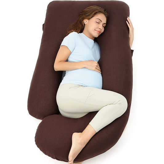 Maternity Pillow | Full Body Support Pillow With Inner - Ball Fiber Filled | U-Shaped - Fine Quality